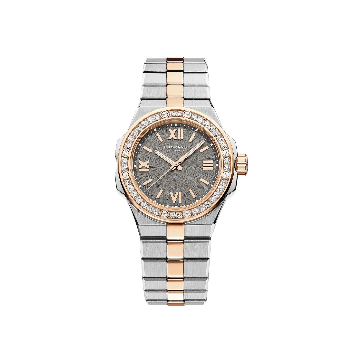 298617-6002 Alpine Eagle 33 33 mm, automatic, ethical rose gold, Lucent Steel™, diamonds