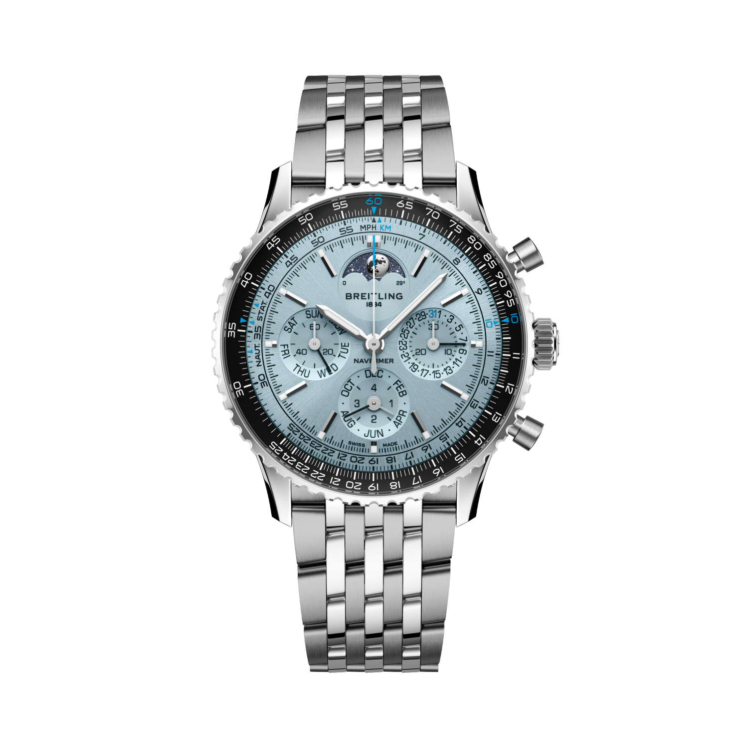 rec4NC6QTLEUQCJAZ.png PB1920251C1A1 NAVITIMER B19 CHRONOGRAPH 43 PERPETUAL CALENDAR - Image 1
