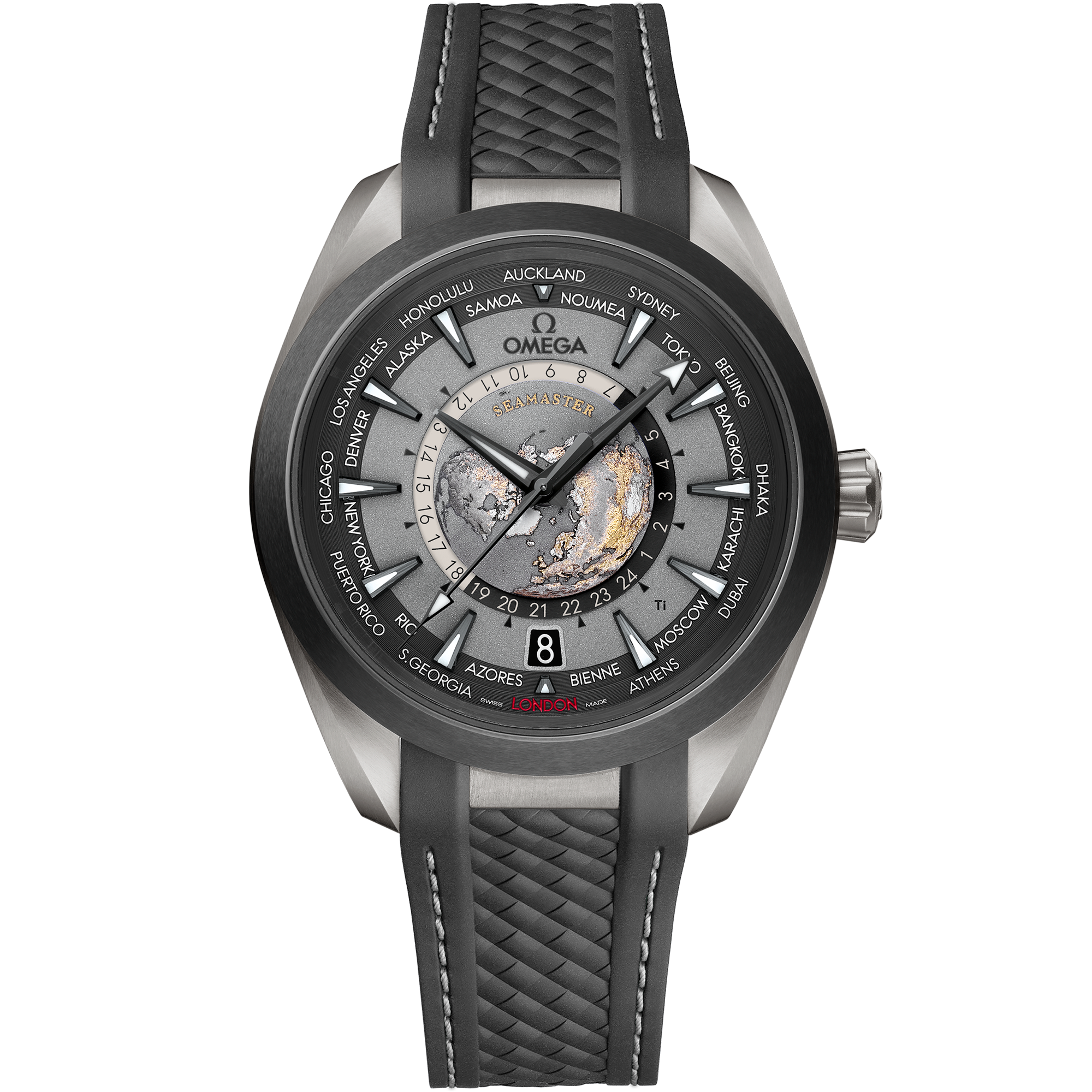 Seamaster Aqua Terra 150M 43 mm Titanium on Rubber Strap - 220.92.43.22.99.001 Seamaster Aqua Terra 150M 43 mm, titanium on rubber strap