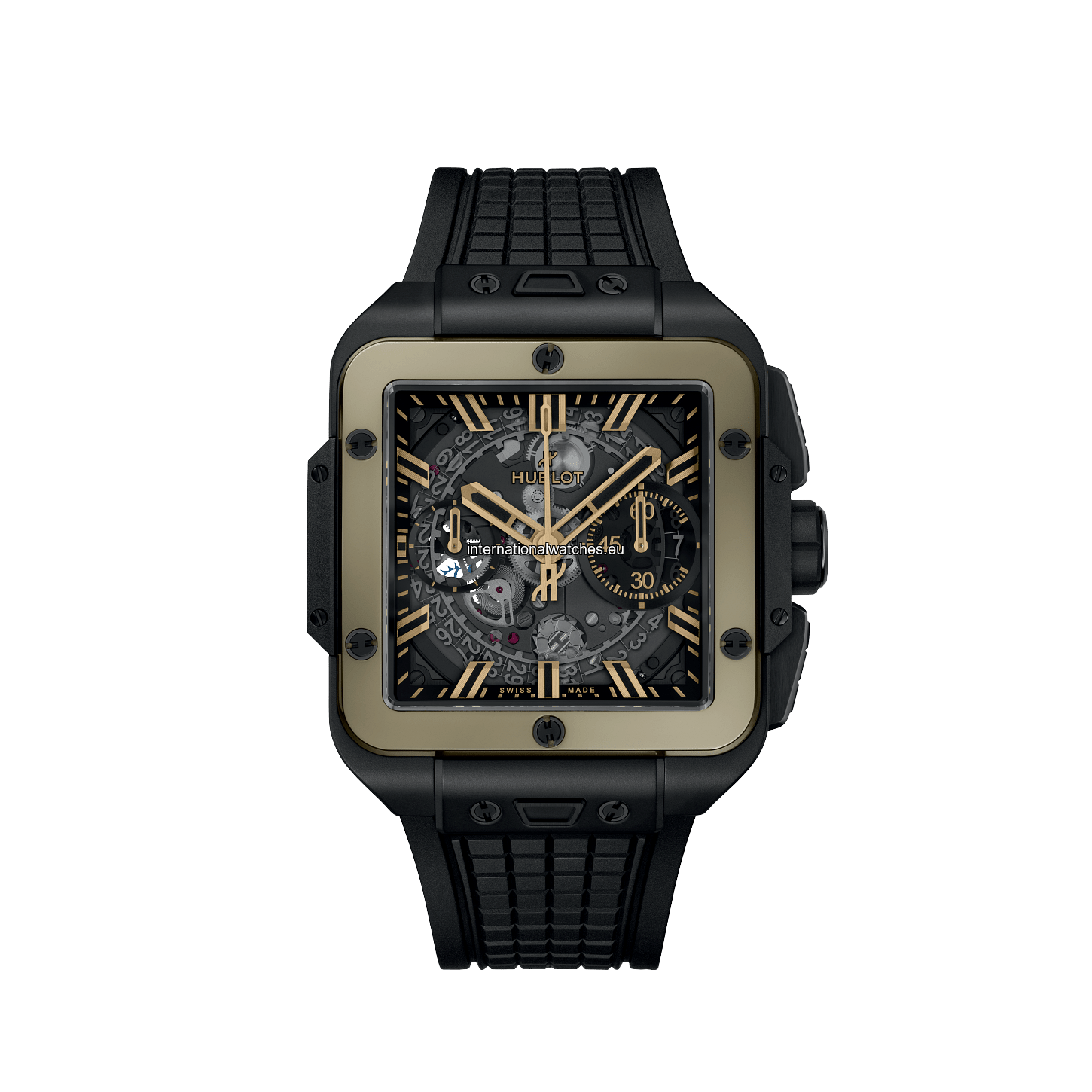821.CM.0130.RX Square Bang Unico Ceramic Magic Gold 42MM