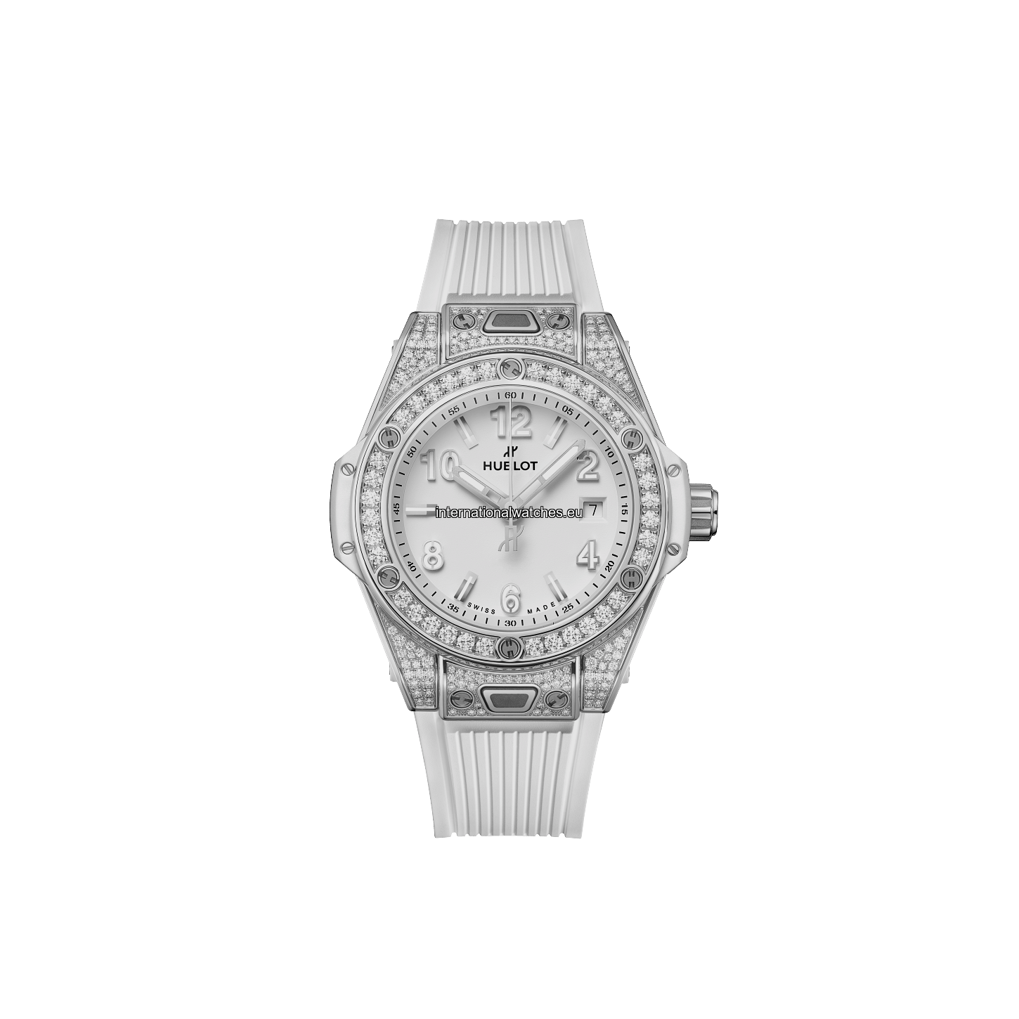 recFDmE8HnwJZSKeD.png 485.SE.2010.RW.1604 Big Bang One Click Steel White Pavé 33MM - Image 1