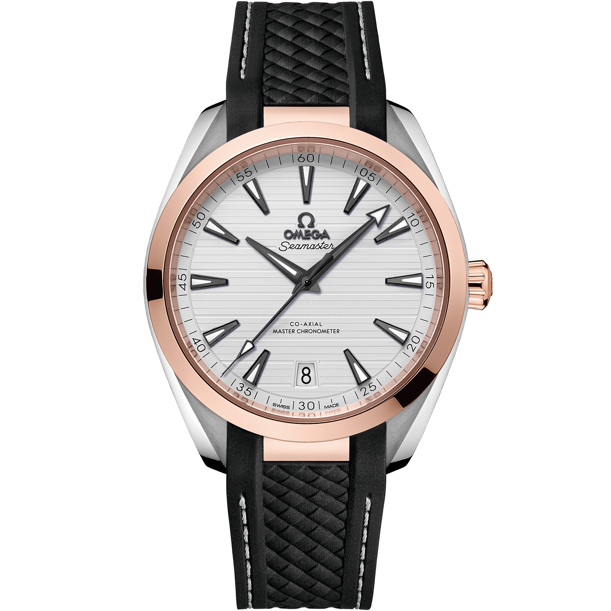 Seamaster Aqua Terra 150M 41 mm, steel - Sedna™ gold on rubber strap - 220.22.41.21.02.001