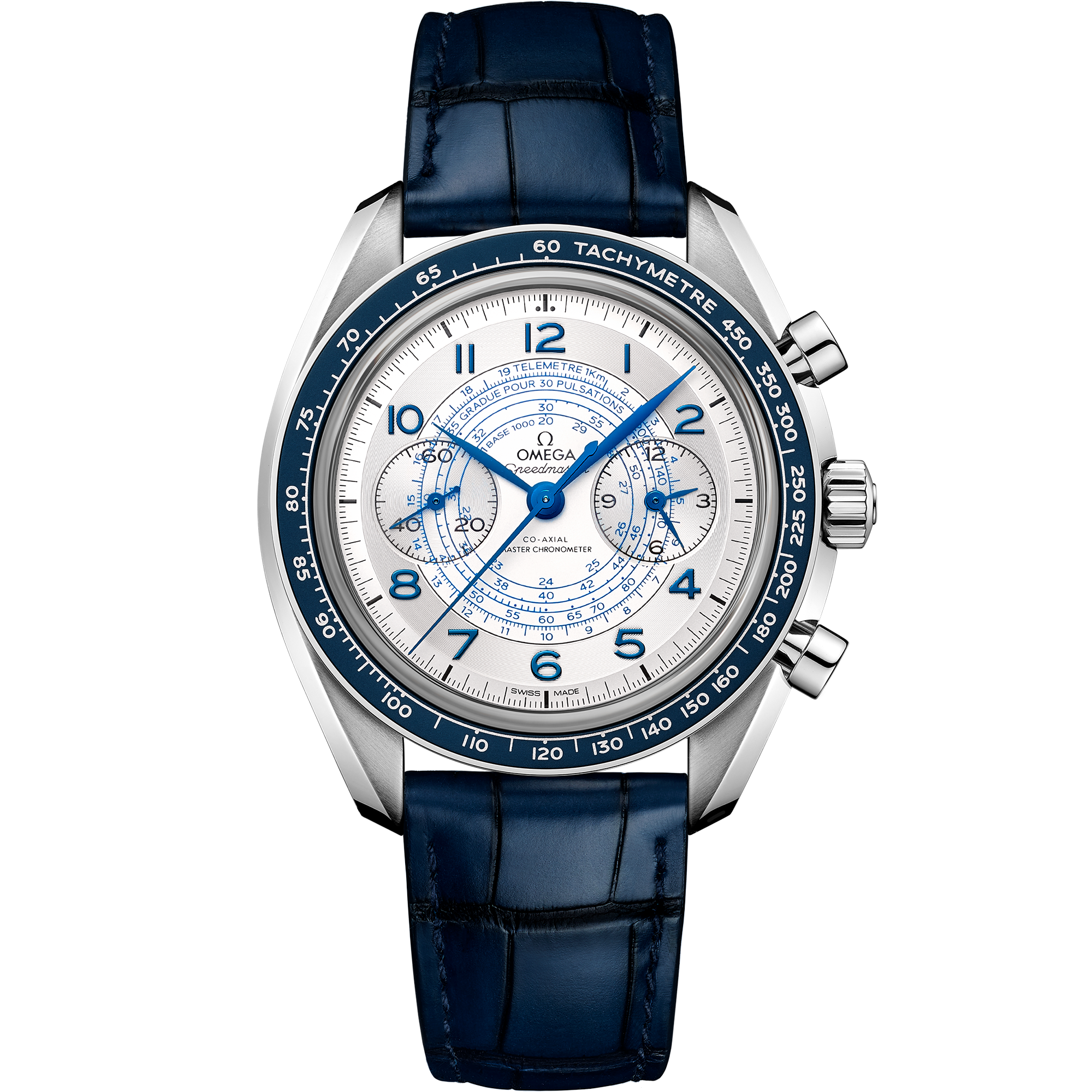 Speedmaster Chronoscope Two Counters 43mm Steel on Leather Strap - 329.33.43.51.02.001 Speedmaster Chronoscope Co-Axial Master Chronometer Chronograph 43 mm, steel on leather strap