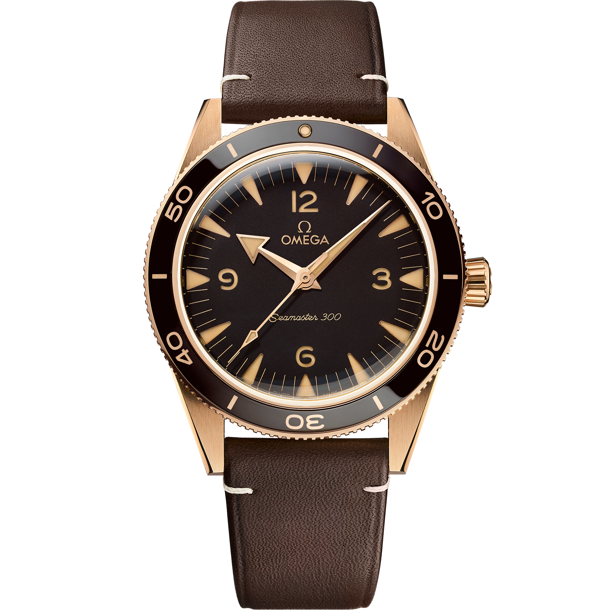 Seamaster 300 Heritage Models 41 mm Bronze gold on leather strap - 234.92.41.21.10.001 Seamaster 300 Co-Axial Master Chronometer 41 mm, Bronze gold on leather strap