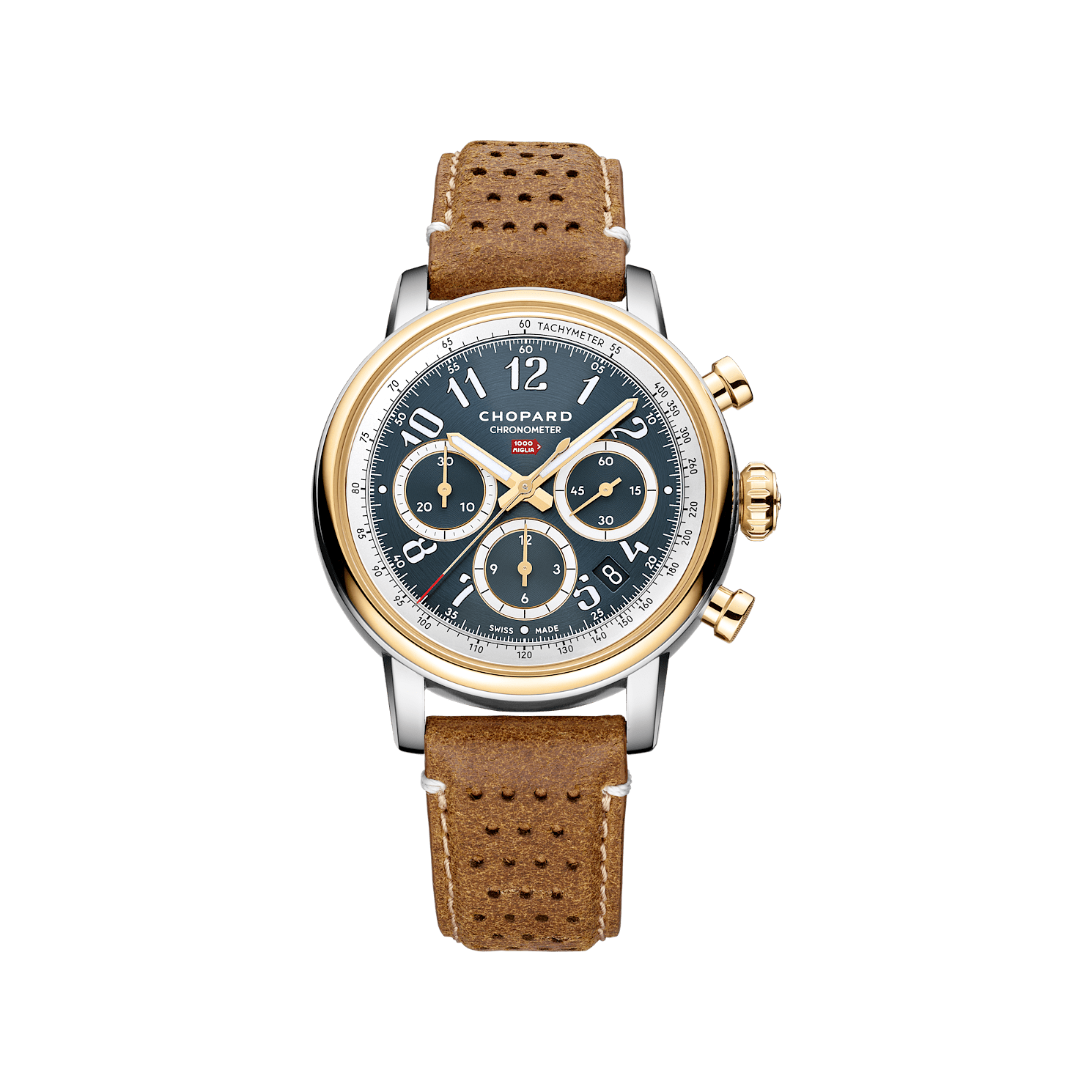 168619-4001 Mille Miglia Classic Chronograph 40.5 mm, automatic, ethical yellow gold, Lucent Steel™