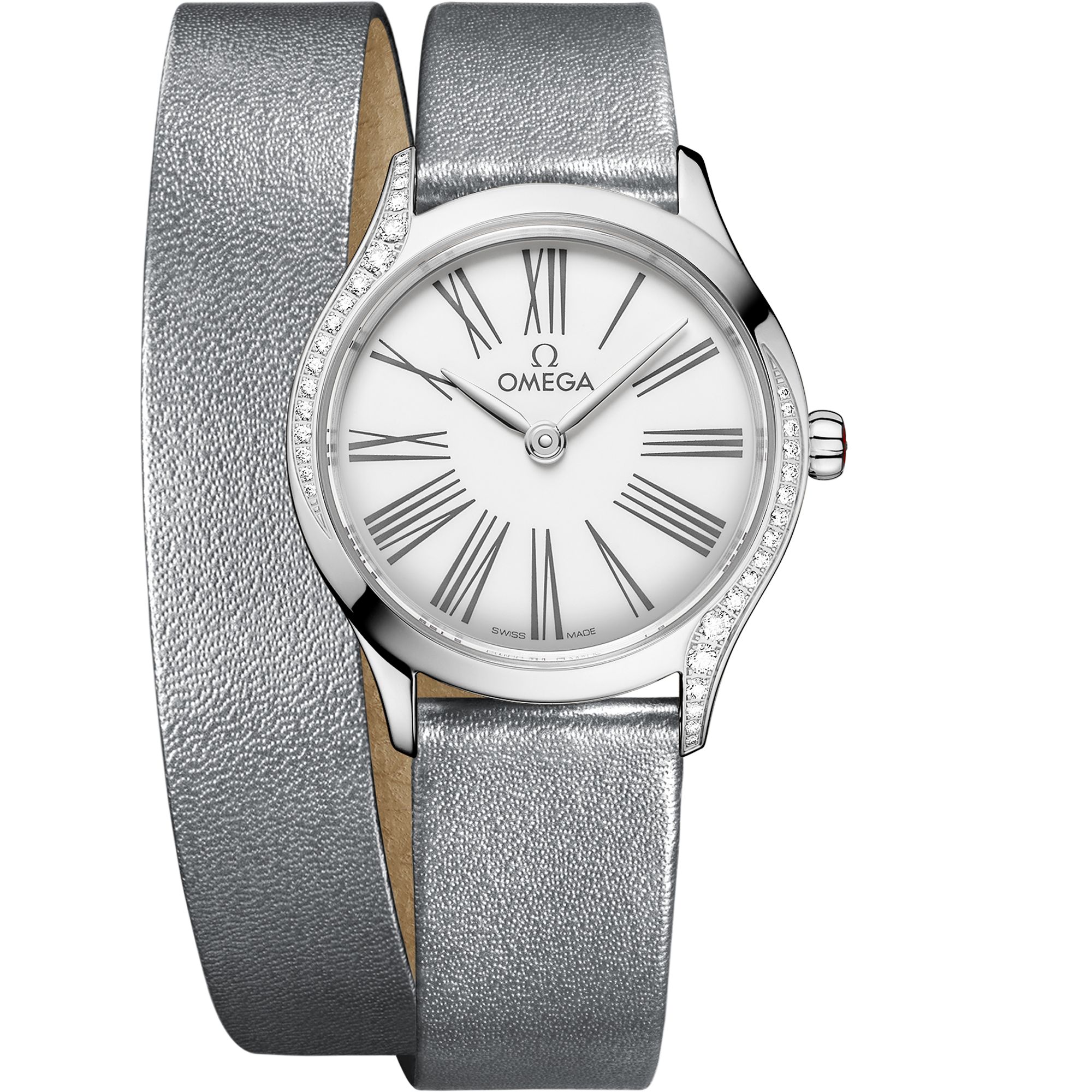 recTEffCsUktSM6av.png De Ville Mini Trésor 26 mm Steel on Leather Strap - 428.17.26.60.04.006 De Ville Mini Trésor 26 mm, steel on leather strap - Image 1
