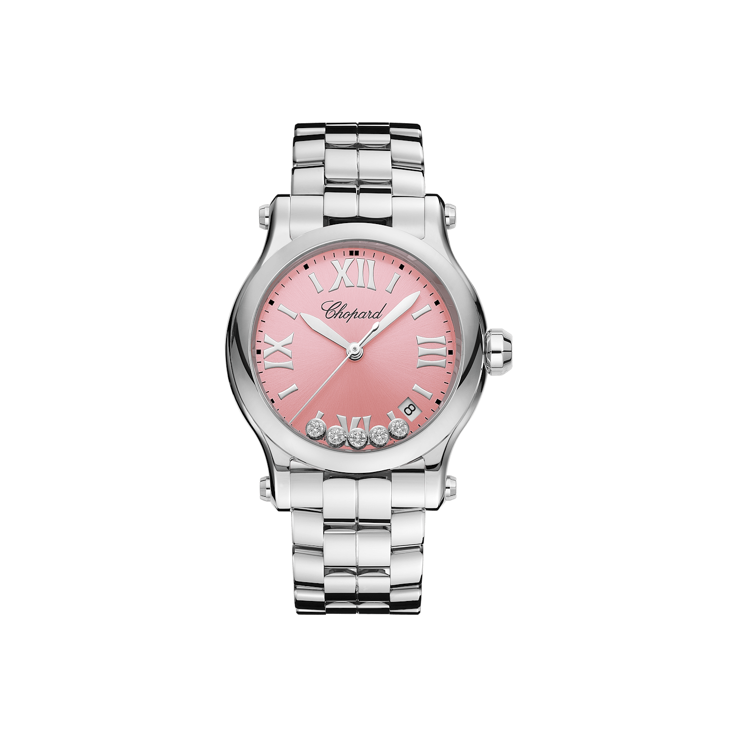 278582-3009 Happy Sport 36 mm, quartz, Lucent Steel™, diamonds
