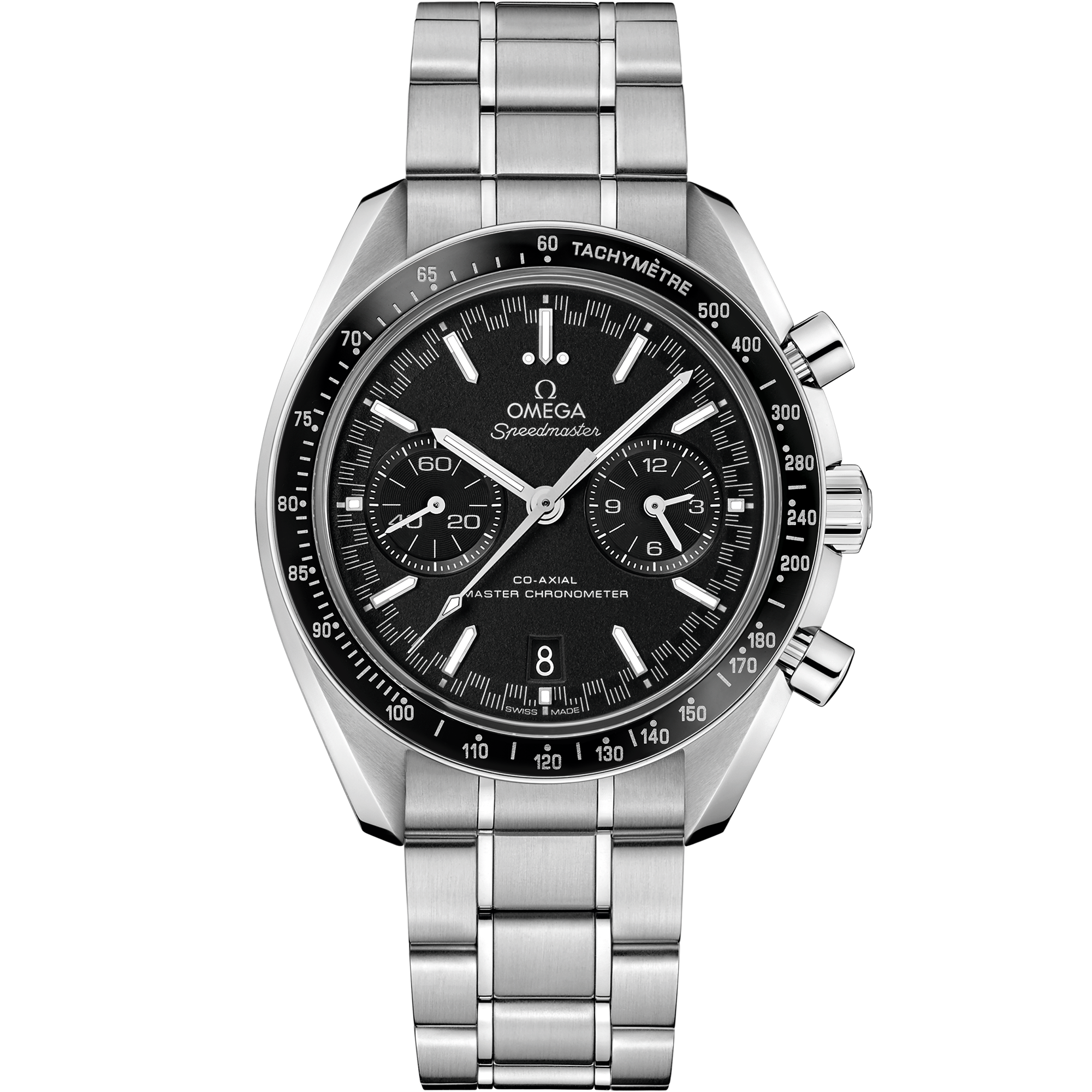 Speedmaster Racing Two Counters 44.25 mm Steel on Steel - 329.30.44.51.01.001 Speedmaster Racing Co-Axial Master Chronometer Chronograph 44.25 mm, steel on steel
